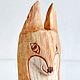 Лиса из дерева Рыжая улыбка Wooden fox. Статуэтка. Ирина Люмти          Декор из дерева. Ярмарка Мастеров.  Фото №7