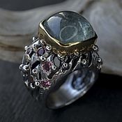 Украшения handmade. Livemaster - original item Silver ring with natural stone, silver ring with aquamarine. Handmade.