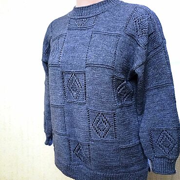 Одежда ручной работы. Ярмарка Мастеров - ручная работа Пуловер с квадратами. Handmade.