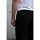 Брюки мужские из крапивы твил Рами Ramie Twill Single Pleat Pant Black. Брюки мужские. VÄN Studio. Ярмарка Мастеров.  Фото №5