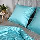 Turquoise bedding set. Bedding sets. Daria. Unique linen bedding sets. Online shopping on My Livemaster.  Фото №2