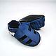 Blue Baby Sandals Leather, Baby Shoes,Baby Summer Shoes. Footwear for childrens. ebooba. Online shopping on My Livemaster.  Фото №2