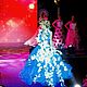 Голубое с орхидеями. Платья. Вера Родионова (flower-dresses). Интернет-магазин Ярмарка Мастеров.  Фото №2