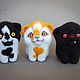 Валяная игрушка из шерсти котик котейка. Войлочная игрушка. Лавчонка толстого Юся. Ярмарка Мастеров.  Фото №6
