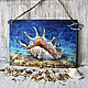 Oil Painting Mural Mural Landscape Beach Sea SHELL, Pictures, Moscow,  Фото №1