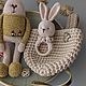 Комплект вязанных игрушек для малыша зайки. Амигуруми куклы и игрушки. kopilochka_idea. Ярмарка Мастеров.  Фото №4