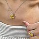 Колье 10 карат серебро 925 пробы с фианитом цвета Шампань premium. Колье. MARIA GUSEVA Fashion Jewelry. Ярмарка Мастеров.  Фото №7