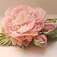 Rose from chiffon 'Romance', Brooches, Moscow,  Фото №1