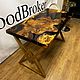 Стол из эпоксидной смолы и капового карагача 130х65. Столы. WoodBroker. Ярмарка Мастеров.  Фото №5