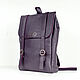 Leather backpack 'Moscow' purple. Backpacks. uva. My Livemaster. Фото №4