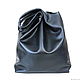 Order oversize leather bag huge bag package string bag black shopper bag. BagsByKaterinaKlestova (kklestova). Livemaster. . Shopper Фото №3