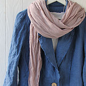 Одежда handmade. Livemaster - original item Jacket with open edges made of 100% linen. Handmade.