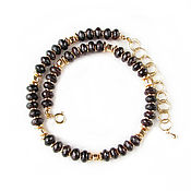 Украшения handmade. Livemaster - original item Necklace made of leather with agates, purple leather necklace. Handmade.