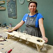 Сувениры и подарки handmade. Livemaster - original item Wine table, menagerie, stand, tray, serving, folding legs. Handmade.