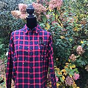 Винтаж handmade. Livemaster - original item Checkered shirt p. XS, Europe. Handmade.