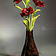  Три стеклянных мака в вазе. md-3mak-vase-5_20.5. Элементы интерьера. ArtStudio MalinoDesign. Ярмарка Мастеров.  Фото №4