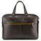Leather business bag 'Robert' (brown). Men\'s bag. Russian leather Guild. My Livemaster. Фото №5