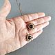 Beaded Earrings with Yellow Stone, Star Threading Earrings with Citrine. Thread earring. Nibelung Design Beadwork. My Livemaster. Фото №4