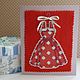 Order Cross stitch postcard Summer dress. FavoriteStitch. Livemaster. . Cards Фото №3