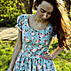 Summer cotton dress 'the Fragrance of flowers'. Dresses. Natalia Ivanova. Online shopping on My Livemaster.  Фото №2
