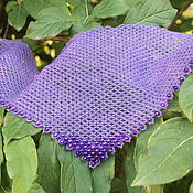 Украшения handmade. Livemaster - original item Violet glass beads kerchief. Handmade.