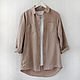 Order Beige women's shirt made of 100% linen. etnoart. Livemaster. . Blouses Фото №3