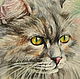 Серая кошка. Картины. Maria Ermilova (maryart777). Интернет-магазин Ярмарка Мастеров.  Фото №2