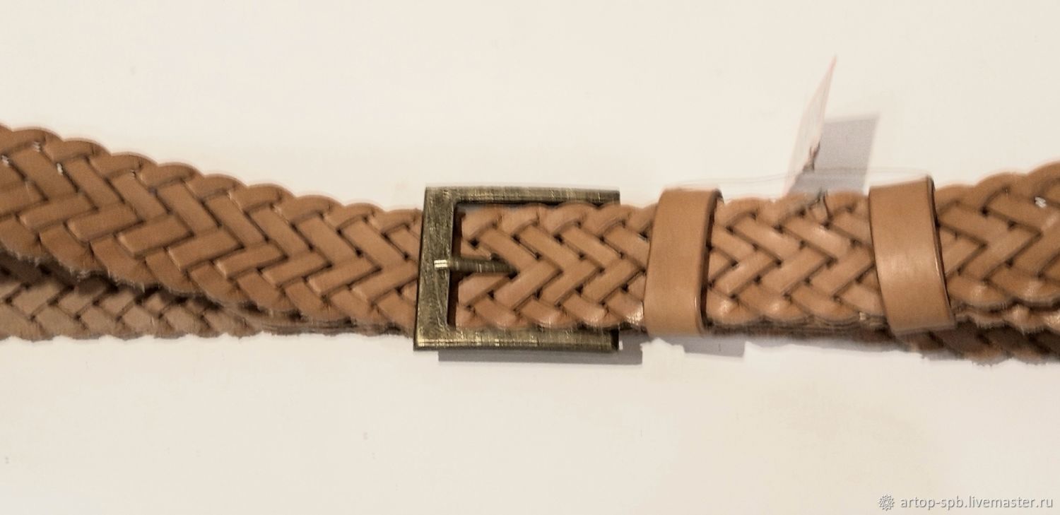 Strap leather. Braided belt, exclusive – купить на Ярмарке Мастеров –  SWW8QCOM | Straps, St. Petersburg
