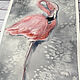 Заказать "Туманность фламинго" картина акварелью (птицы, розовый). 'Море внутри' Надежда. Ярмарка Мастеров. . Картины Фото №3