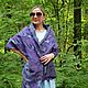 Stole felted Purple polka dots, silk large scarf 56 x 173 cm. Wraps. AloraFelt. My Livemaster. Фото №4