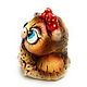 Ceramic figurine 'Owl with a bow'. Figurine. aboka. My Livemaster. Фото №5