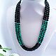 Necklace made of malachite and black onyx, Necklace, Moscow,  Фото №1