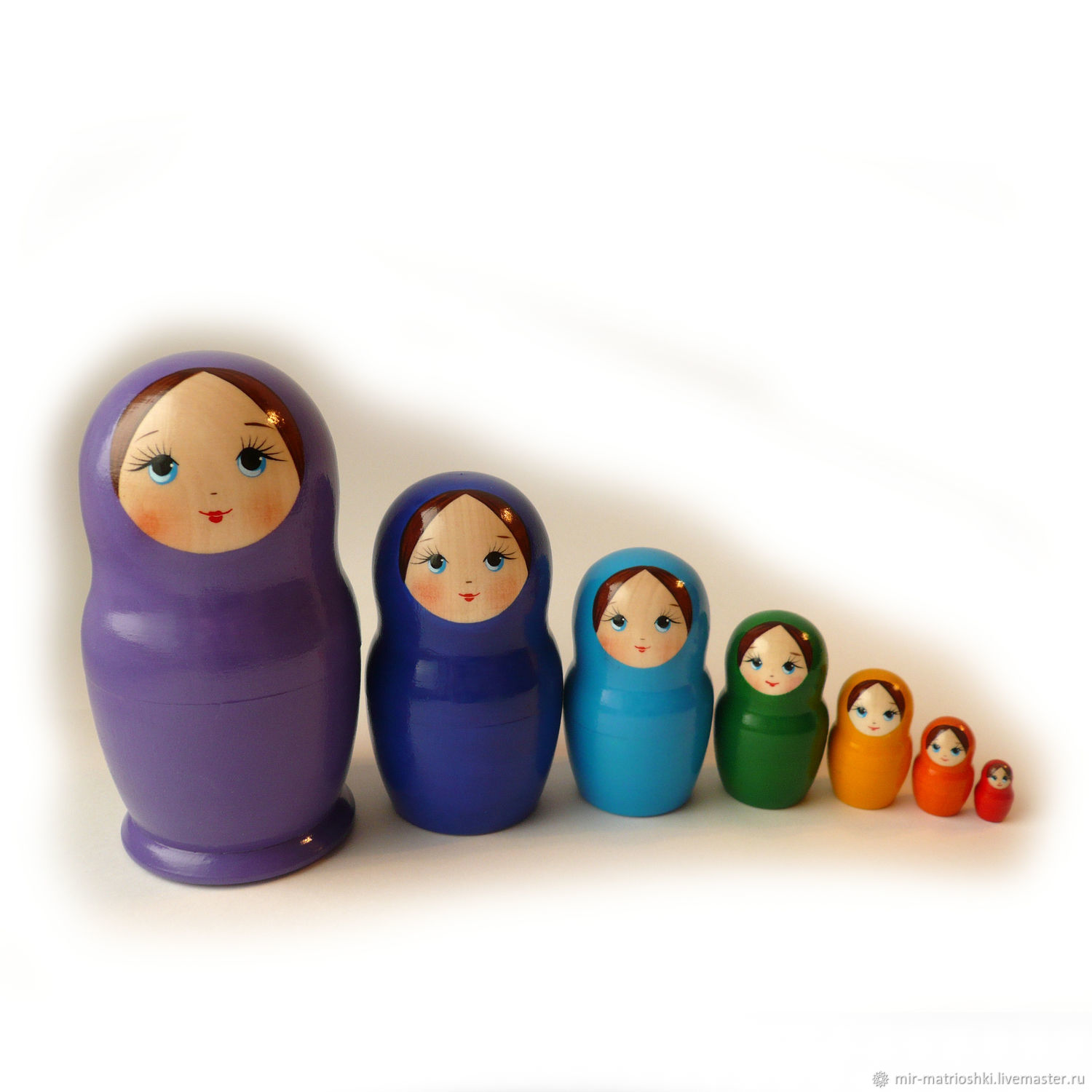 rainbow russian dolls