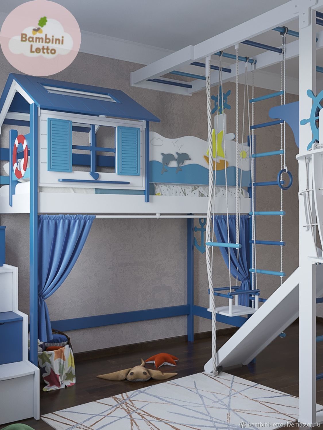 Дизайн детской в морском стиле, или декор комнаты для юных мечтателей и путешественников