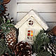 Christmas wreath 'Blue' with a white house. Wreaths. Zuli. My Livemaster. Фото №4