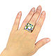 RING mother of Pearl mosaic. Size 18,5-19. Rings. ARIEL - MOSAIC. My Livemaster. Фото №6