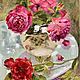 Картина Розы в вазе красные цветы маслом 40х30 см, Картины, Санкт-Петербург,  Фото №1