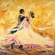 Oil painting on canvas. In a whirlwind of dance, Pictures, Moscow,  Фото №1