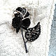 'Black rose ' brooch, Brooches, Eniseisk,  Фото №1