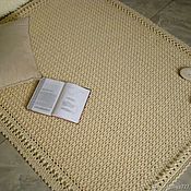 Для дома и интерьера handmade. Livemaster - original item Handmade knitted carpet made of cord with a small border. Handmade.