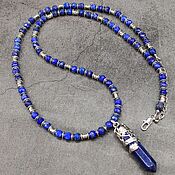 Украшения handmade. Livemaster - original item Natural Lapis Lazuli necklace with 