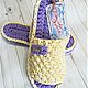 Slippers knitted on a rubber sole 38p, Slippers, Sochi,  Фото №1