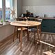 Круглый кухонный стол из массива ясеня на точёных. Столы. WFN Furniture - Столы на заказ. Ярмарка Мастеров.  Фото №5