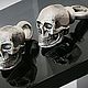 Серьги черепа. Серьги пусеты. Серьги с винтами. 925. Серьги-пусеты. NINA GALANI. Ярмарка Мастеров.  Фото №6