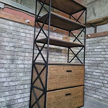 Для дома и интерьера ручной работы. Ярмарка Мастеров - ручная работа Стеллаж лофт. Handmade.