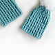 Women's knitted hat and Snood' Points ' mint azure white. Headwear Sets. klukvaknit. My Livemaster. Фото №5