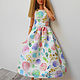 Заказать Платье для куклы Barbie с отрезной талией. Кукла с мишкой. Ярмарка Мастеров. . Одежда для кукол Фото №3