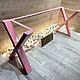 Розовое подстолье в стиле лофт из профильной трубы. Столы. Мастерская LOFT. Ярмарка Мастеров.  Фото №5