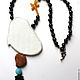 Pendant beaded Craft kit with agate and Ammonite. Pendants. Beads Ideas. My Livemaster. Фото №6