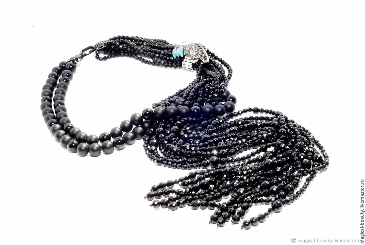 Necklace with black agate and onyx, Necklace, Moscow,  Фото №1